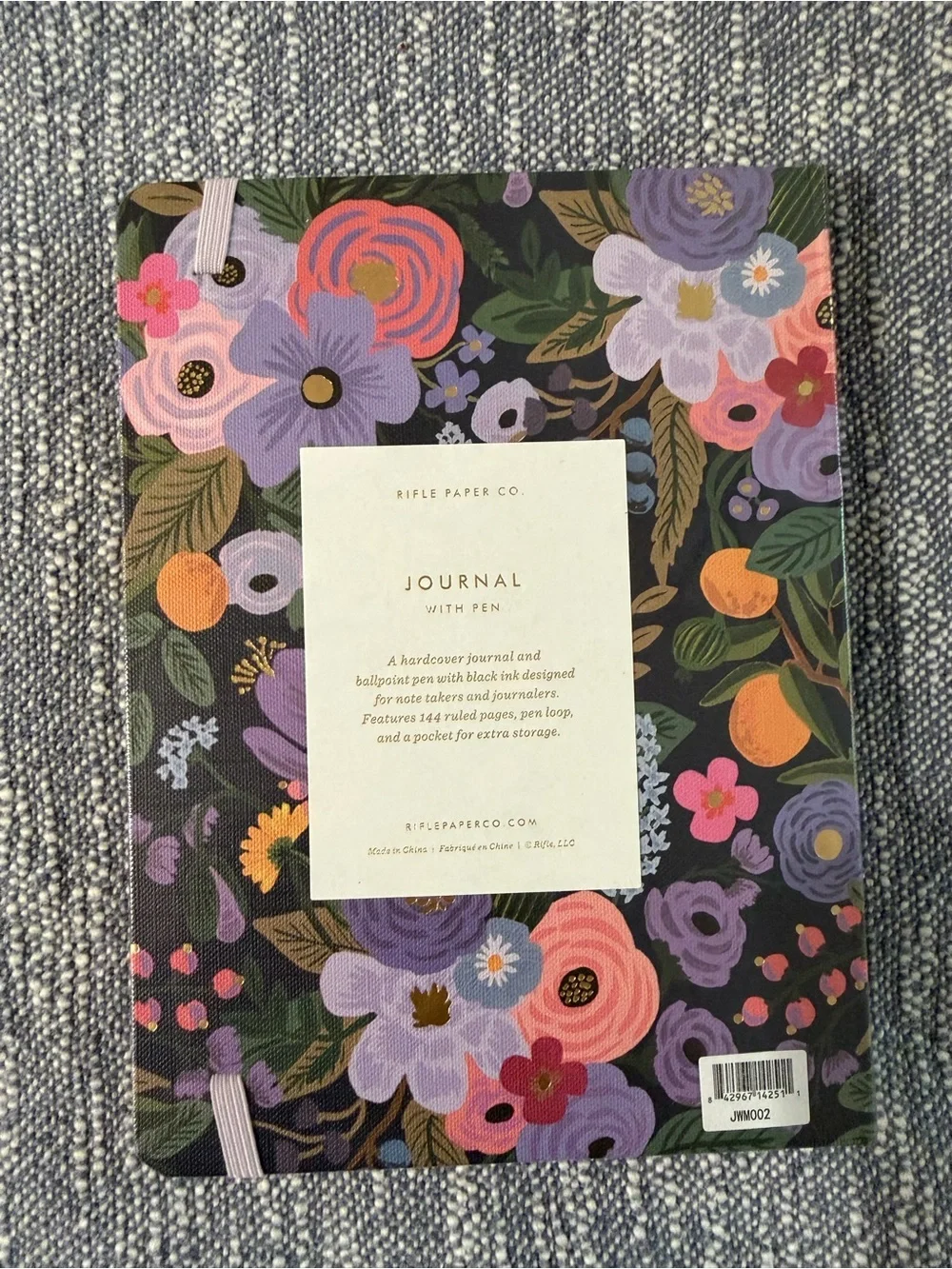 Riffle paper Co. Journal with pen “Garden Party Violet” 144 pages